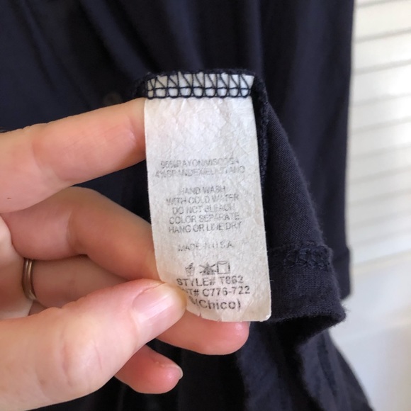 Enti Clothing Blue Button Down Loose Top - Picture 3 of 5